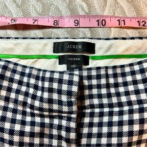 J. Crew Navy and White Gingham Pants
